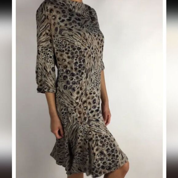 💌 Perceptions of New York Animal Print Dress - Picture 1 of 10